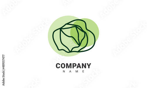 green cabbage logo template