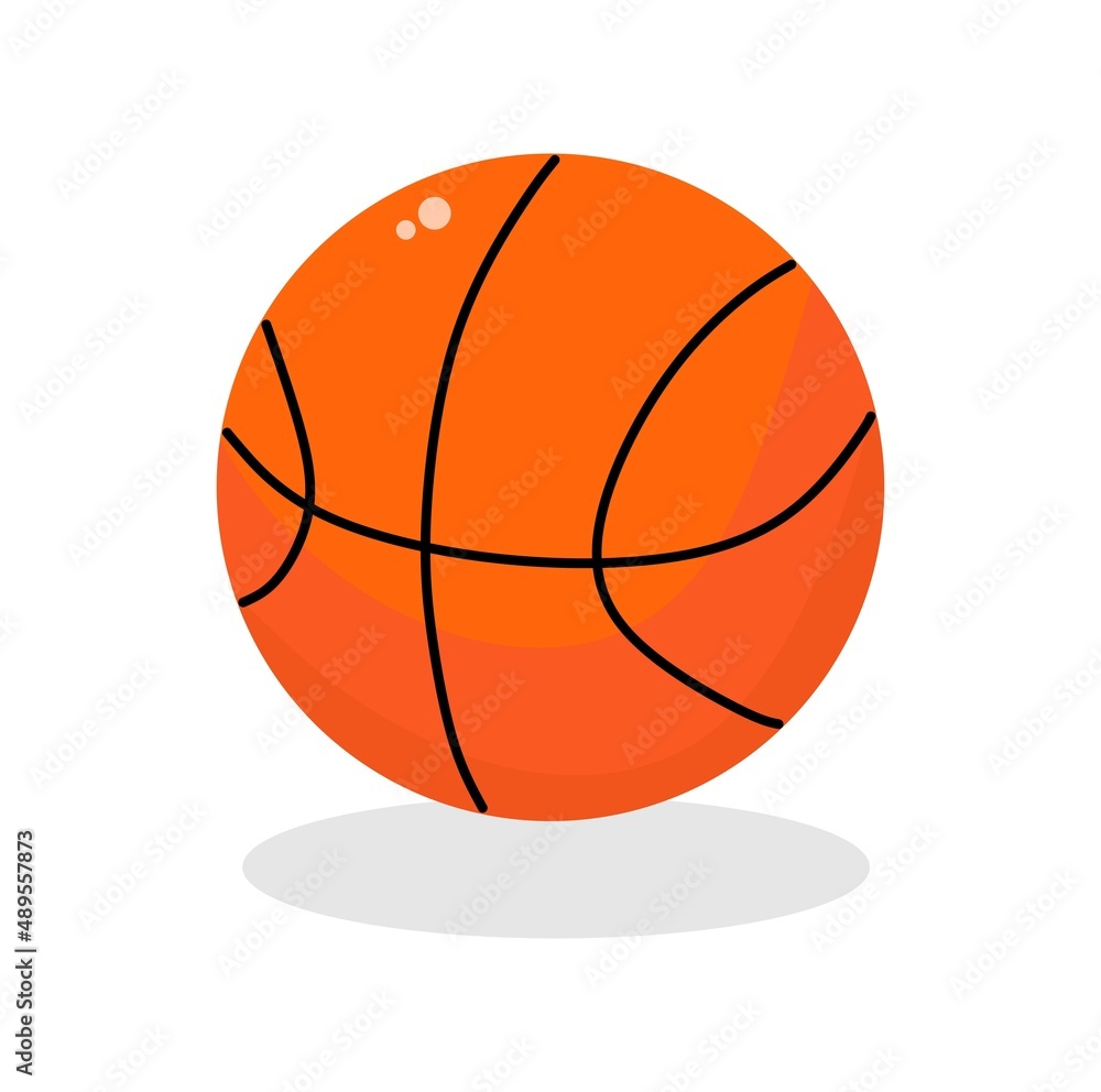 Vector illustration of an orange basketball, perfect for sports advertising