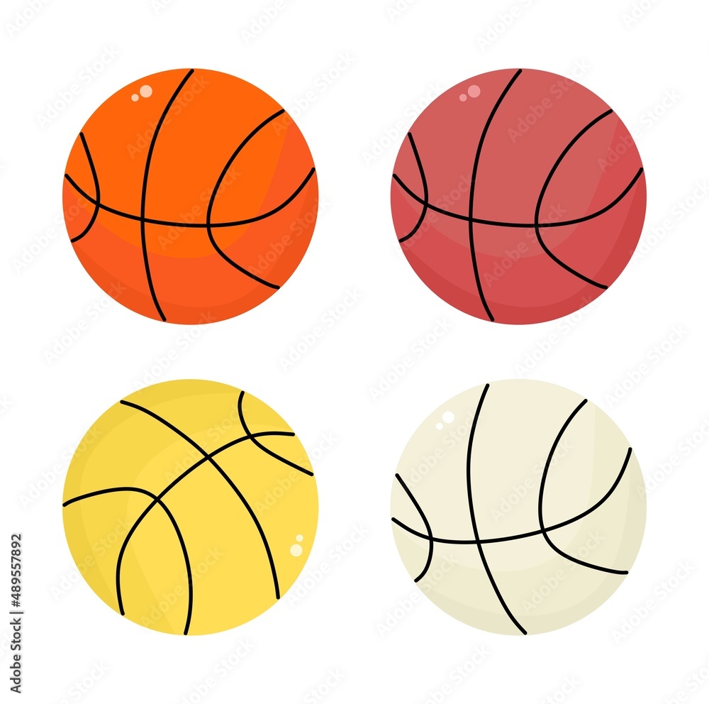 Vector illustration set of Colorful basketball, perfect for sports advertising