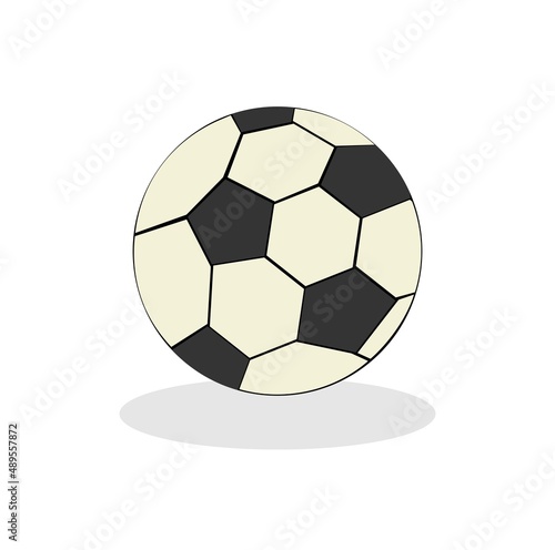 Vector illustration of black and white football  perfect for sports advertising