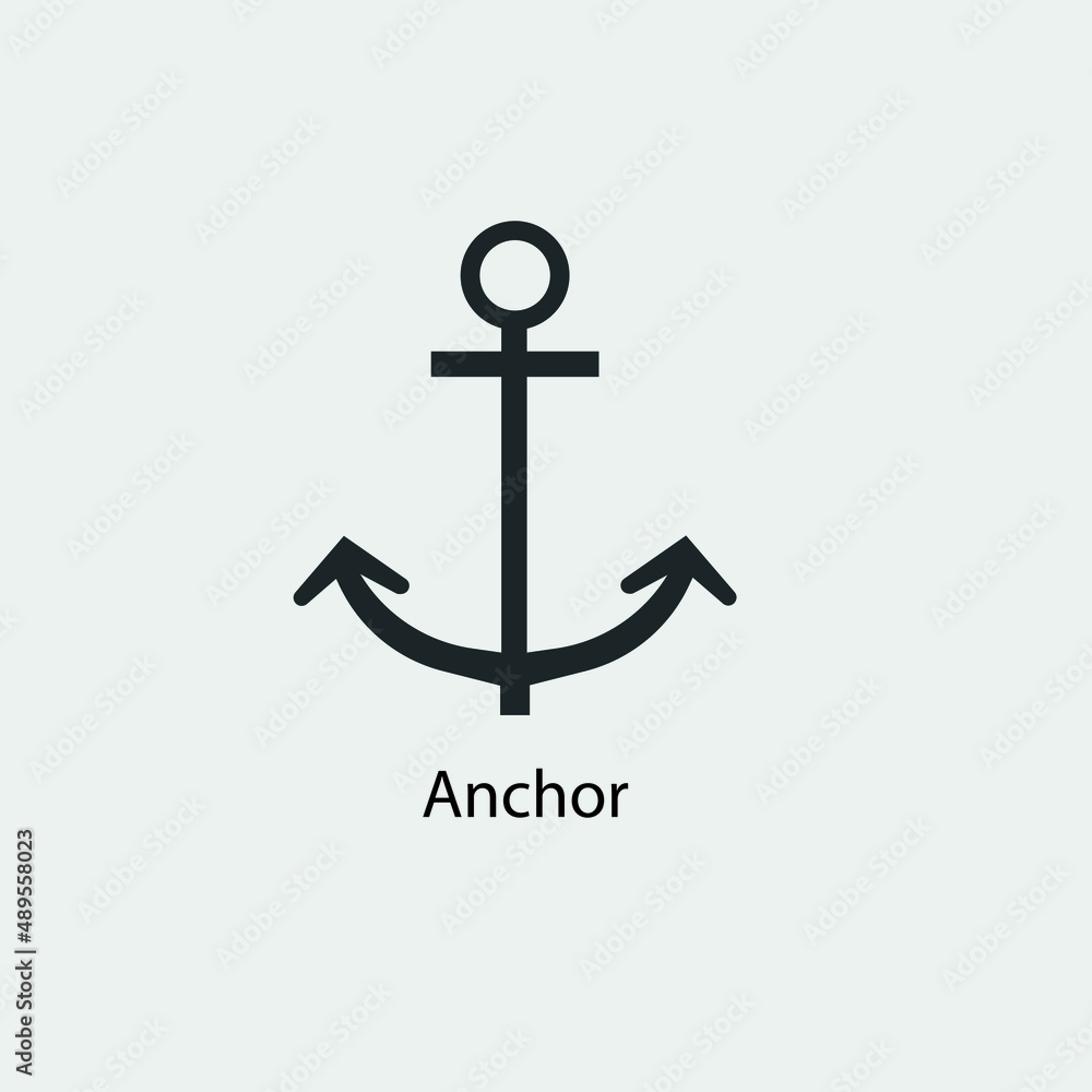 Anchor vector icon illustration sign Anchor vector icon illustration sign