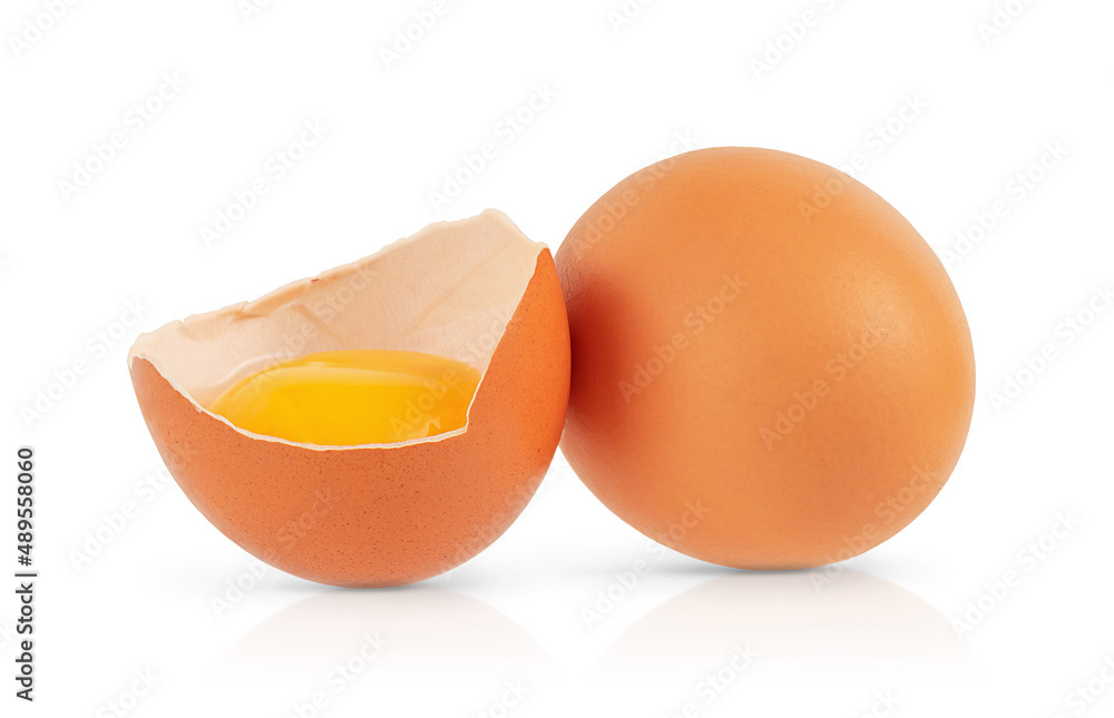 Composition of eggs isolated on white background. Close up Composition of eggs isolated on white background. Close up