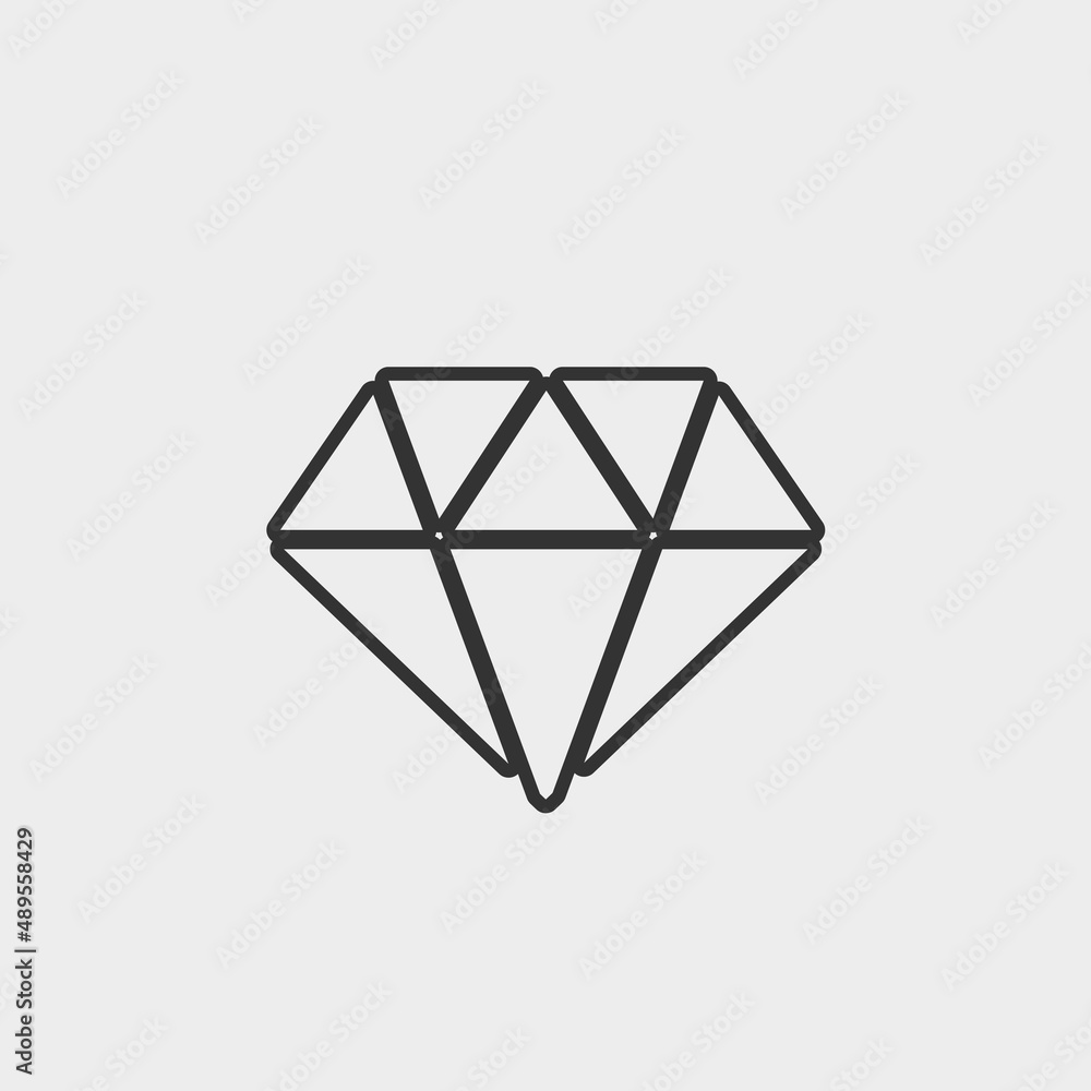 Diamond vector icon illustration sign Diamond vector icon illustration sign