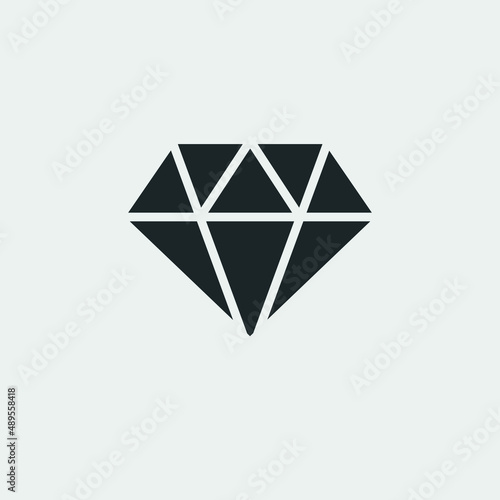 Diamond vector icon illustration sign