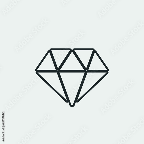 Diamond vector icon illustration sign