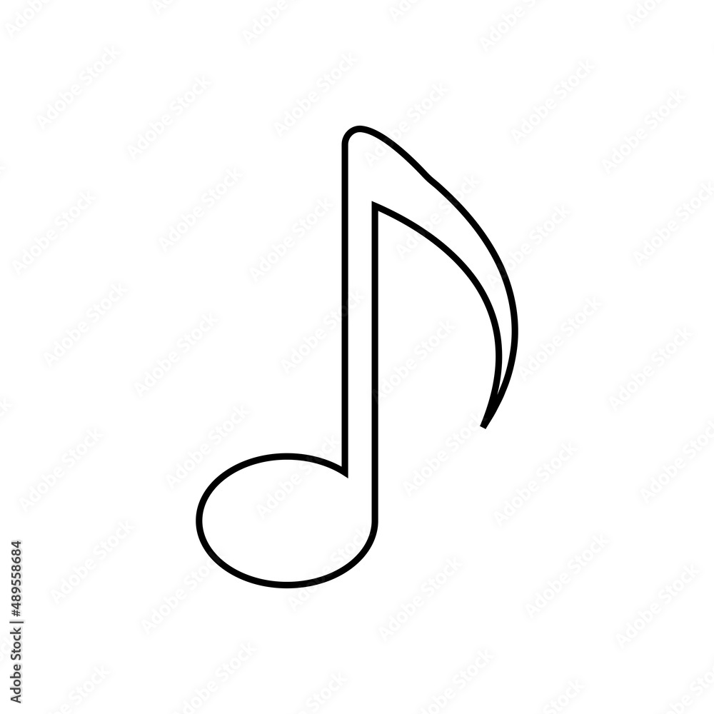 Music note icon in line style Music note icon in line style