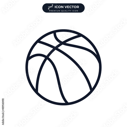 basketball icon symbol template for graphic and web design collection logo vector illustration