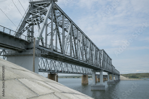 new railway bridge across the river