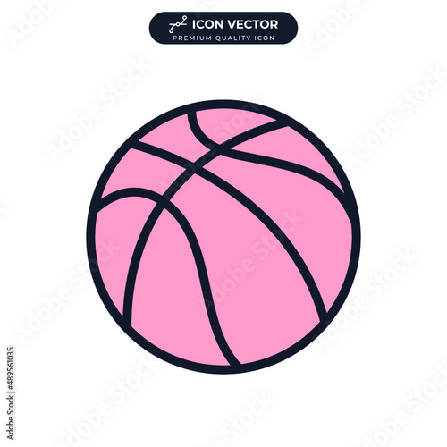 basketball icon symbol template for graphic and web design collection logo vector illustration