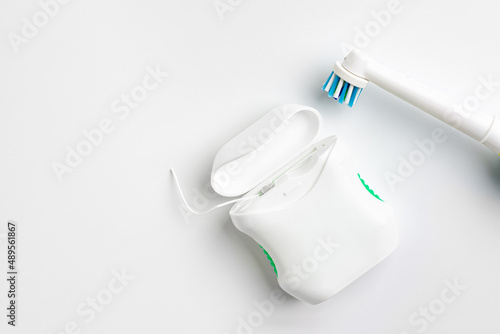 dental floss isolated on white background. object picture for graphic designer