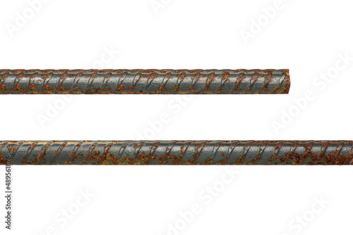 steel rod isolated on white background