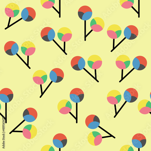 Flower pattern, hand drawn leaves, vector illustration. Modern geometric patterns. fabric pattern, wrap, wallpaper, publication