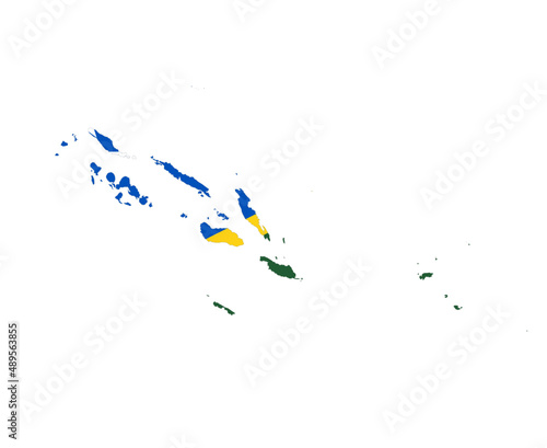Solomon Islands Flag National Oceania Emblem Map Icon Vector Illustration Abstract Design Element