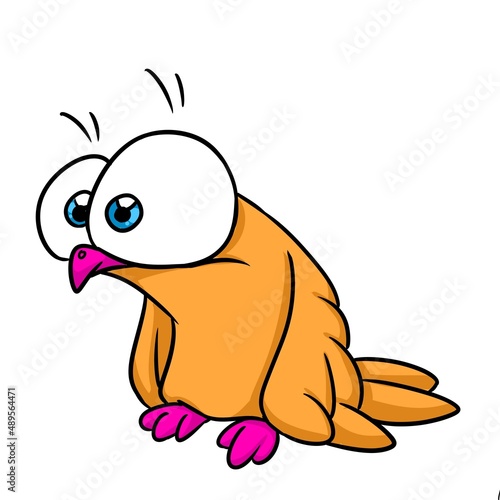 Little bird animal illustration cartoon character isolated