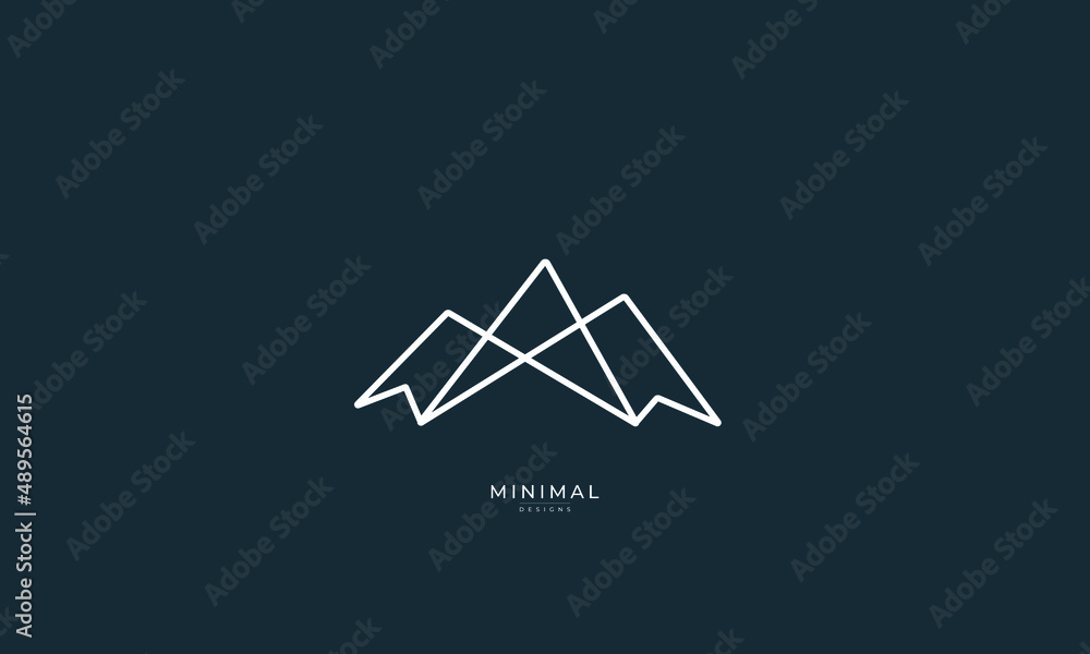 a line art icon logo of a mountain a line art icon logo of a mountain