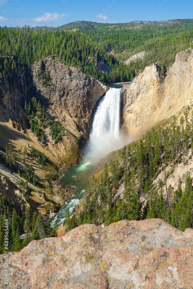 Lower falls in Yellowstone National Park - Wyoming, United States of America
