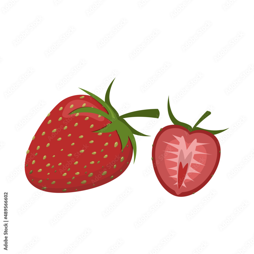Sweet flat strawberry