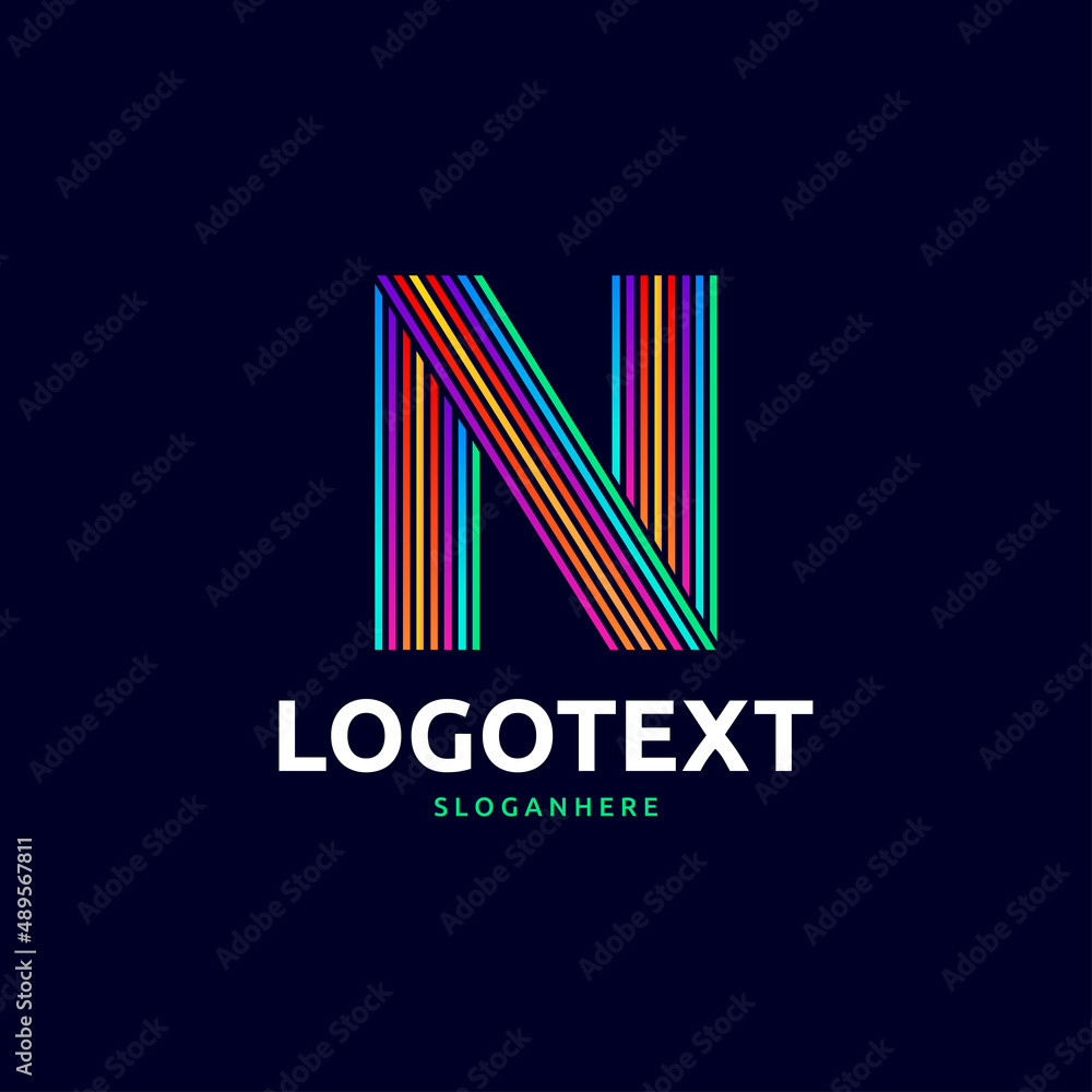 letter N logo letter N logo