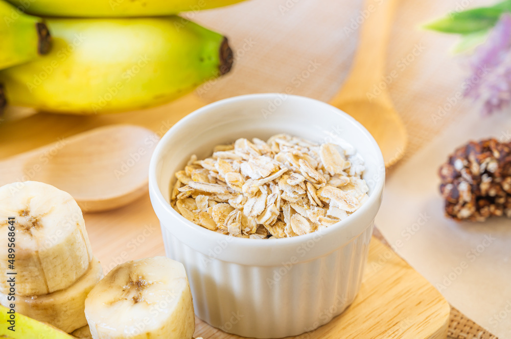 オートミールとバナナ