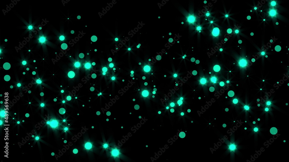 Naklejka Abstract bright glitter particles in space, computer generated abstract background, 3D rendering backdrop