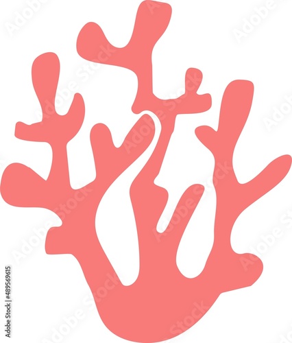 Coral Logo Template Isolated White Background