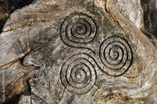 Photography Celtic spiral ornament