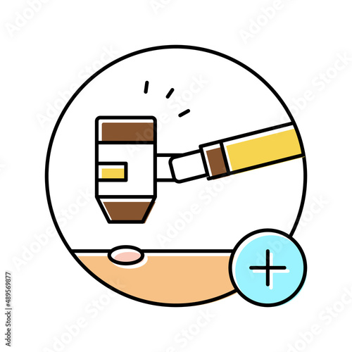 general dermatology clinic color icon vector illustration