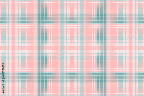Seamless tartan plaid pattern with texture and pastel color.
