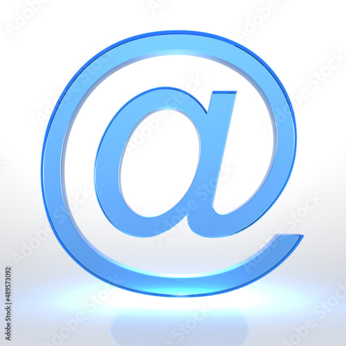The key to electronic mail. Shot of an at symbol.