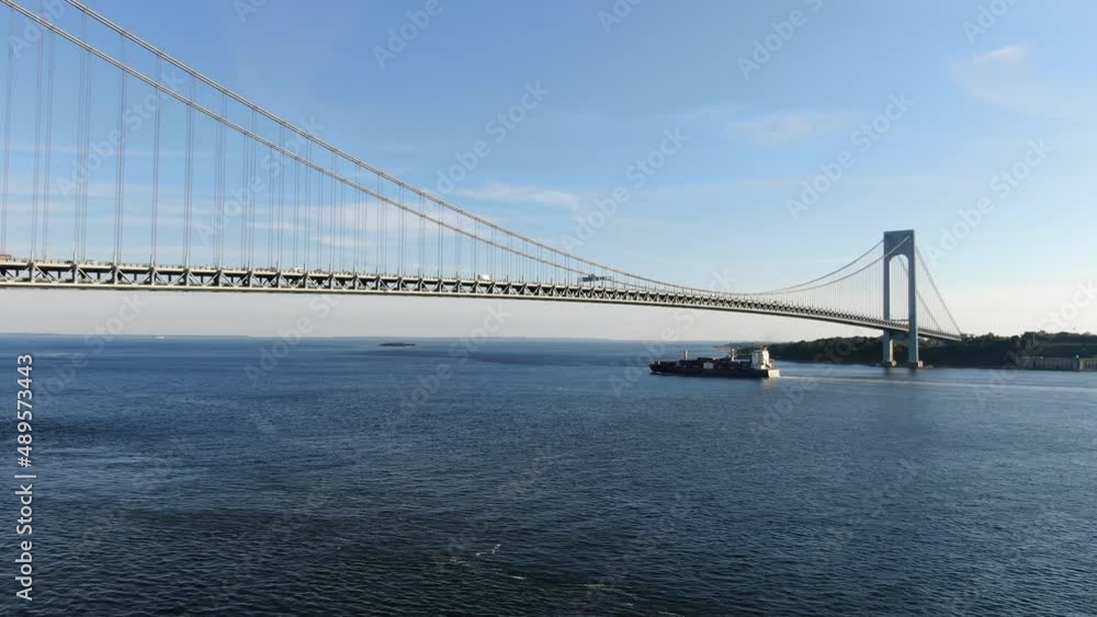 Aerial inspection Verrazano narrows bridge Aerial inspection Verrazano narrows bridge