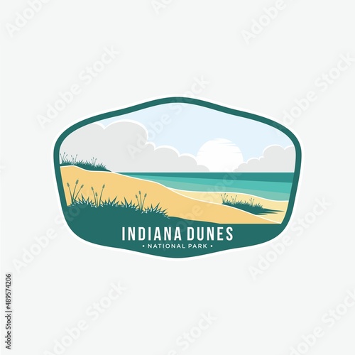Photo Indiana Dunes National Park Emblem patch logo illustration