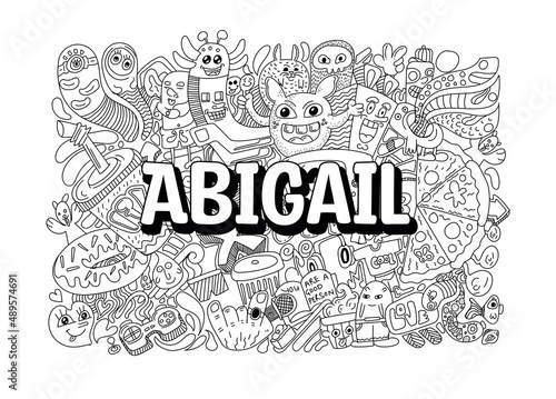 Abigail #name doodle art photo