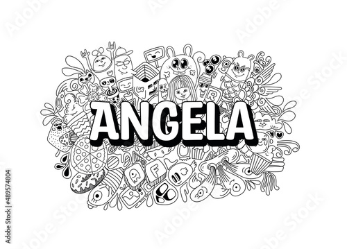 Angela #name doodle art. photo