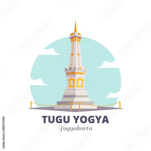 Historical landmark of Yogya Indonesia vacation vector illustration photo