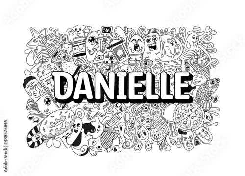 Danielle #name doodle art photo