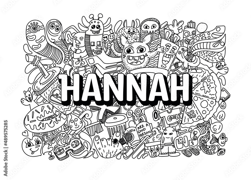 Hannah #name doodle art
