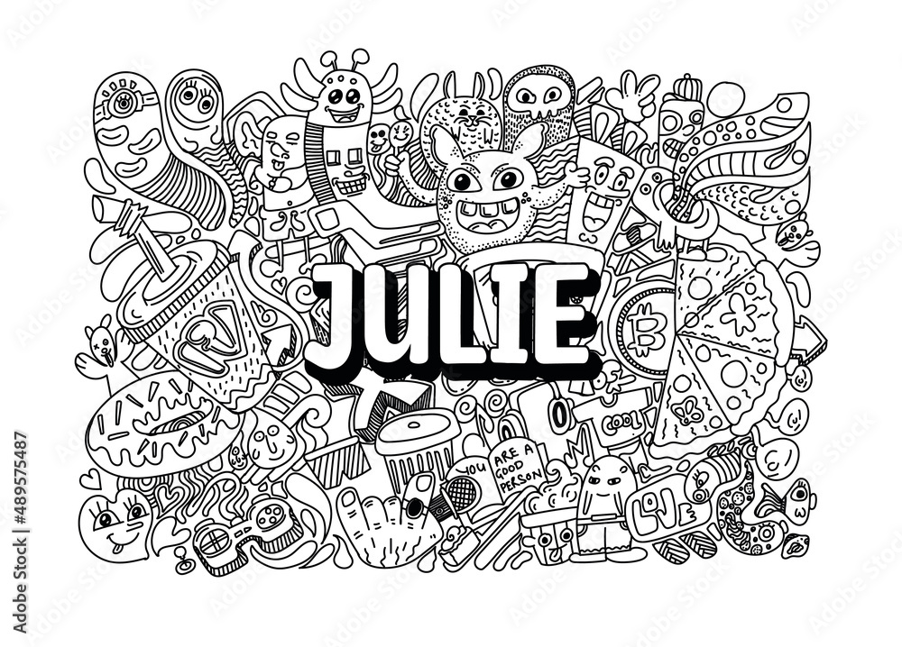 Julie #name doodle art