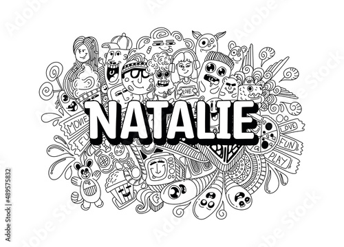 Natalie #name doodle art photo