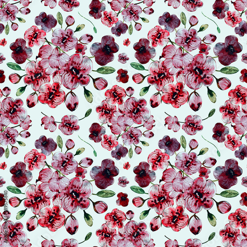 seamless pattern abstracts floral composition