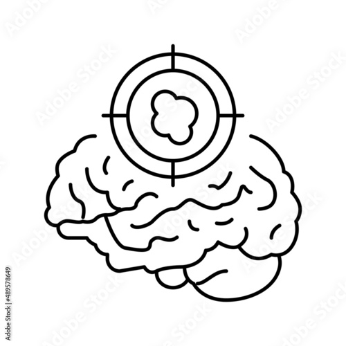 tumor removal line icon vector illustration
