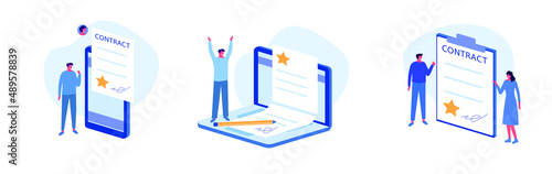 Graphic about working with a contract.