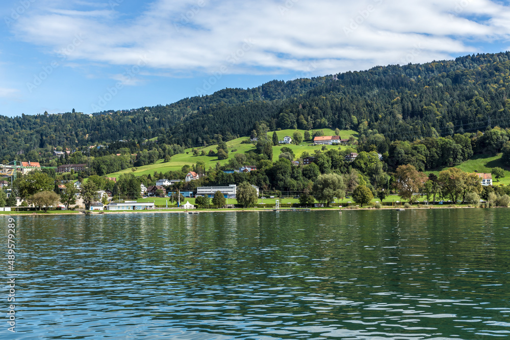 Obraz premium Beimle, Germany. Picturesque shore of Lake Constance