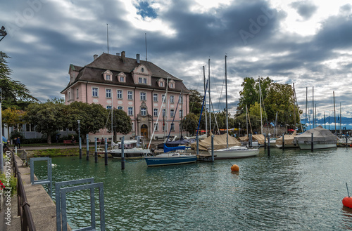 Lindau, Germany. Beautiful old building on the waterfront 