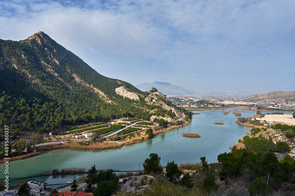 Fototapeta premium Panorámica del Embalse de Ojós (Blanca, Murcia)