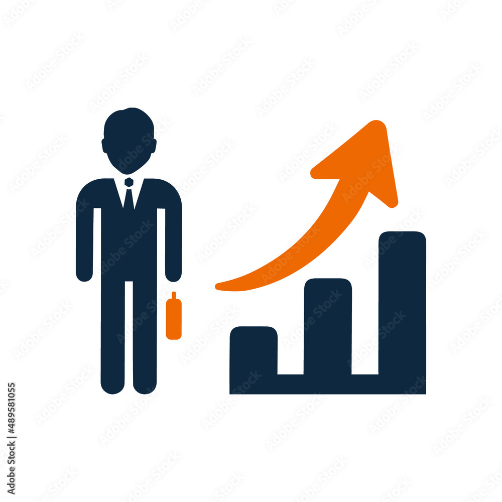 Career, Business growth icon. Simple editable vector design isolated on a white background. Career, Business growth icon. Simple editable vector design isolated on a white background.