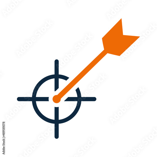 goal, target icon. Simple vector illustration isolated on a white background.