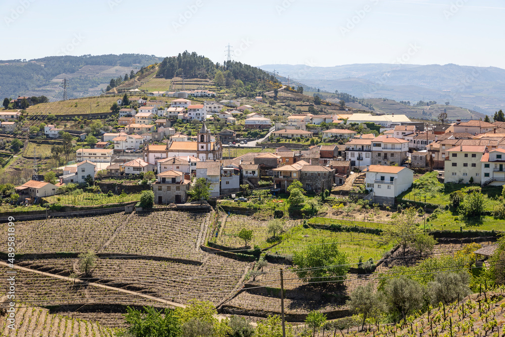 a view over Cumieira village, Santa Marta de Penaguião, district of Vila Real, Portugal
