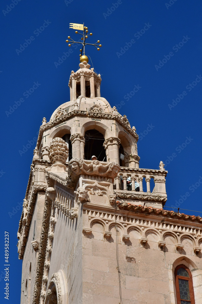 Korcula, Croatia- september 3 2021 : picturesque city in summer