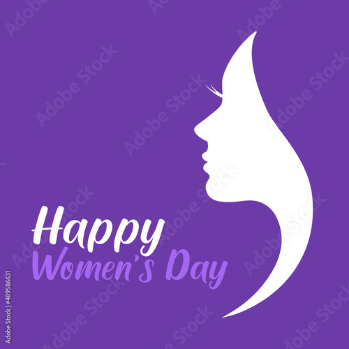 Happy Women's Day Girl Purple