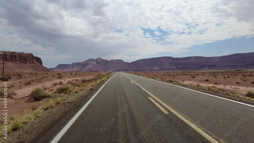 Driving Plate Grand Canyon East Rim Vermilion Cliffs Highway 89A Northbound Multicam Set 03 Rear View Arizona Southwest USA Driving Plate Grand Canyon East Rim Vermilion Cliffs Highway 89A Northbound Multicam Set 03 Rear View Arizona Southwest USA